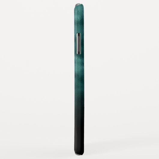 Metallic Blauwgroen Blauw Groen Monogram Girly Scr Case-Mate iPhone Case (Achterkant/rechts)