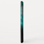 Metallic Blauwgroen Blauw Groen Monogram Girly Scr Case-Mate iPhone Case (Achterkant/links)