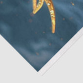 Metallic Blauwgroen gouden slang draak decoupage Tissuepapier (Detail)