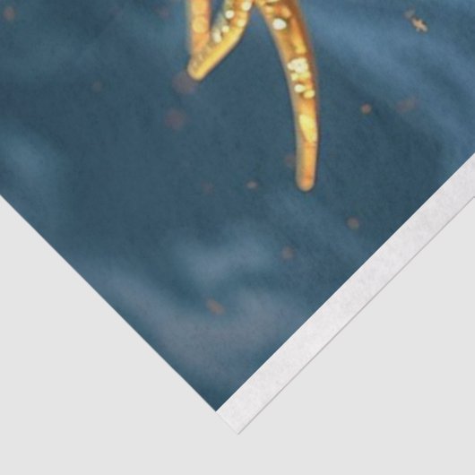 Metallic Blauwgroen gouden slang draak decoupage Tissuepapier (Detail)