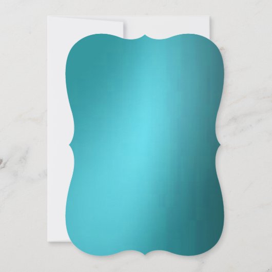 Metallic Blauwgroen joodse ster van David Bat Mitz Kaart (Achterkant)