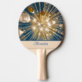 Metallic Bling gepersonaliseerd Tafeltennisbatje (Achterkant)