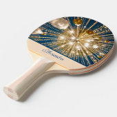 Metallic Bling gepersonaliseerd Tafeltennisbatje (Voorkant Gekanteld)