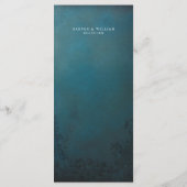 Metallic bloemenbruiloft menu (Achterkant)