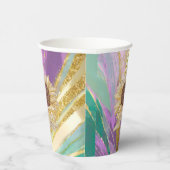 Metallic bloemige achtergrond zonnebloem papier cu papieren bekers (Rechts)