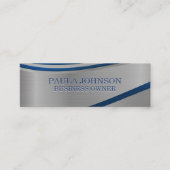 Metallic Blue Abstract achtergrond Mini Visitekaartje (Voorkant)