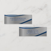 Metallic Blue Abstract achtergrond Mini Visitekaartje (Voorkant / Achterkant)