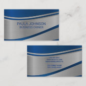 Metallic Blue Abstract achtergrond Visitekaartje (Voorkant / Achterkant)