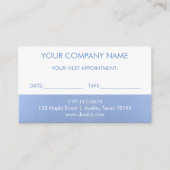 Metallic Blue Appointment Reminder Kaart (Voorkant)