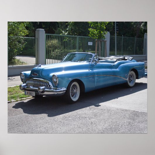 Metallic Blue Buick Skylark 1953 Poster (Voorkant)