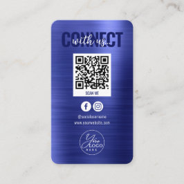 Metallic Blue Connect met Amerikaanse sociale medi Visitekaartje