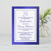 Metallic Blue Dove Heilige Communauteit of Bevesti Kaart (Staand voorkant)