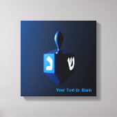Metallic Blue Dreidel Canvas Afdruk (Voorkant)