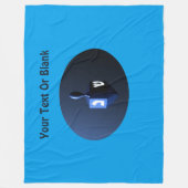 Metallic Blue Dreidel Fleece Deken (Voorkant)