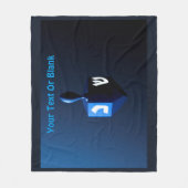 Metallic Blue Dreidel Fleece Deken (Voorkant)
