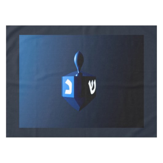 Metallic Blue Dreidel Tafelkleed (Voorkant (Horizontaal))
