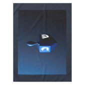 Metallic Blue Dreidel Tafelkleed (Voorkant)