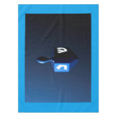 Metallic Blue Dreidel Tafelkleed (Voorkant)