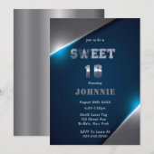 Metallic Blue en Silver Sweet 16 Birthday Party (Voorkant / Achterkant)