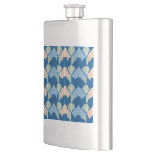 Metallic blue geometric diamond shapes flacon (Links)