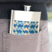 Metallic blue geometric diamond shapes flacon (Voorbeeld)