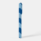 Metallic blue geometric diamond shapes iPhone hoesje (Rechterkant)