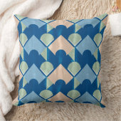 Metallic blue geometric diamond shapes kussen (Deken)