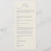 Metallic Blue · Handgeschreven script bruiloft Menu (Voorkant)