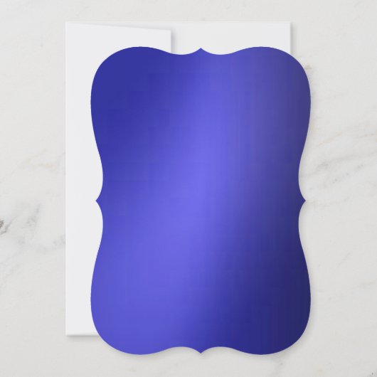 Metallic Blue Jewish Star van David Bar Mitzvah Kaart (Achterkant)