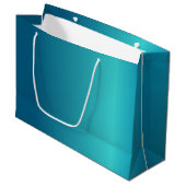 Metallic Blue Large Cadeautasje (Voorkant Gekanteld)