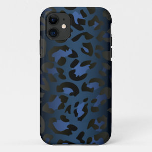 Metallic Blue Luipaard Skin iPhone 5 Hoesje