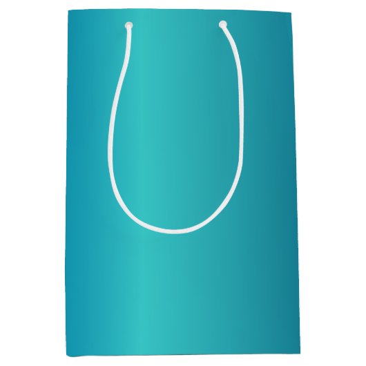 Metallic Blue Medium Cadeauzakje (Voorkant)