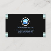 Metallic Blue Plumber Logo Tabs Plumbing Visitekaartje (Achterkant)