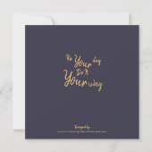 Metallic Blue Poppies Flat Card Kaart (Achterkant)