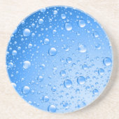Metallic Blue Rain druppels Zandsteen Onderzetter (Voorkant)