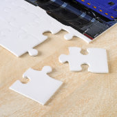 Metallic Blue Semi Tractor Trailer Truck Legpuzzel (Zijkant)