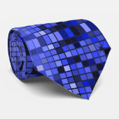 Metallic Blue Sequins bekijken Disco Mirrors Bling Stropdas (Opgerold)