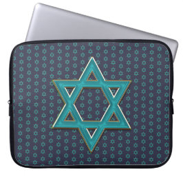 Metallic Blue Star van David Laptop Sleeve