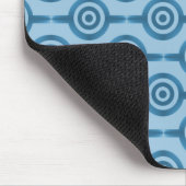 Metallic Blue Trendy Circles Mousepad Muismat (Hoek)