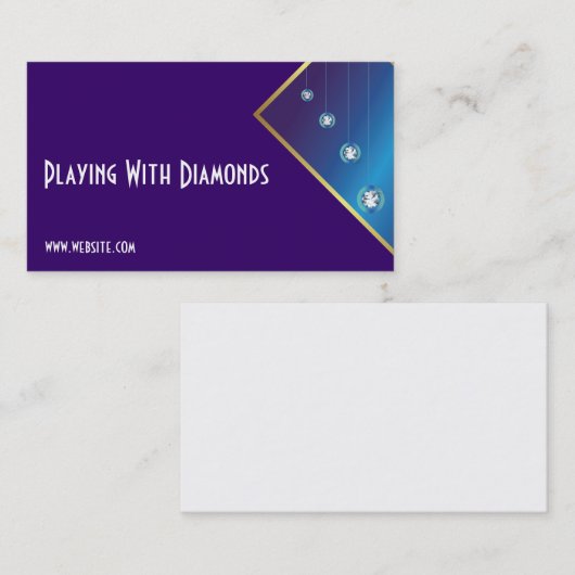 Metallic Blue Visitekaartjes (Voorkant / Achterkant)