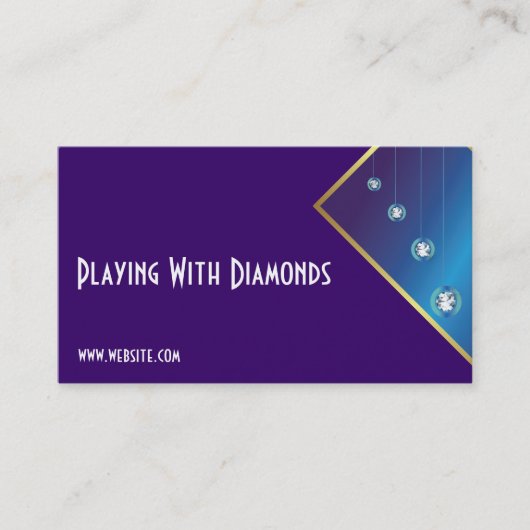 Metallic Blue Visitekaartjes (Voorkant)