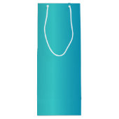 Metallic Blue Wijn Cadeautas (Achterkant)