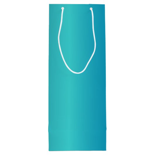 Metallic Blue Wijn Cadeautas (Achterkant)