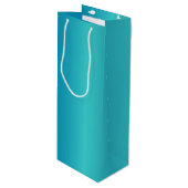 Metallic Blue Wijn Cadeautas (Voorkant Gekanteld)