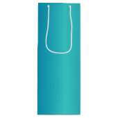 Metallic Blue Wijn Cadeautas (Voorkant)