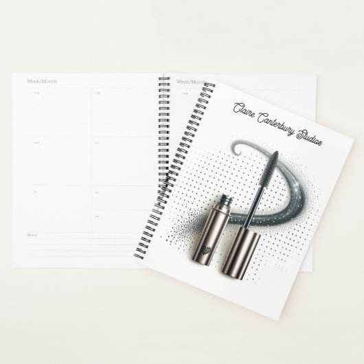 Metallic Bold Mascara Swoosh Planner (Display)