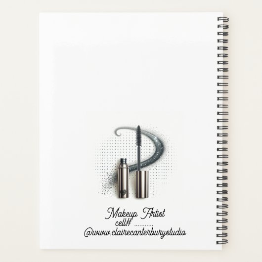 Metallic Bold Mascara Swoosh Planner (Achterkant)
