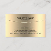 Metallic Bord Gold Design Roestvrij staal Look Visitekaartje (Achterkant)