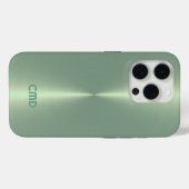 Metallic Bord Groen Textuur Roestvrij staal Look Case-Mate iPhone Case (Achterkant (horizontaal))