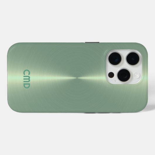 Metallic Bord Groen Textuur Roestvrij staal Look Case-Mate iPhone Case (Achterkant (horizontaal))